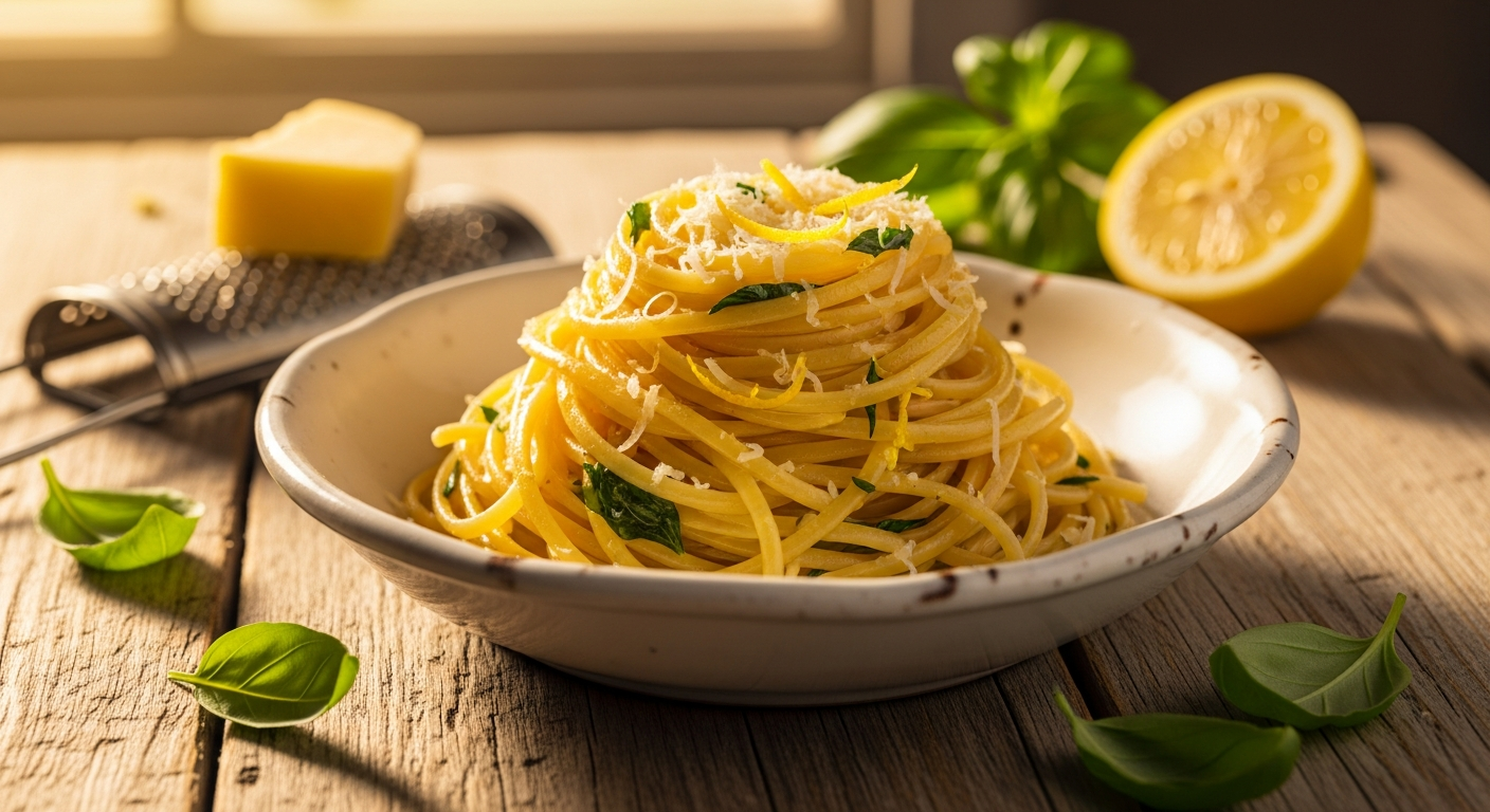 Lemon Garlic Pasta with Fresh Herbs